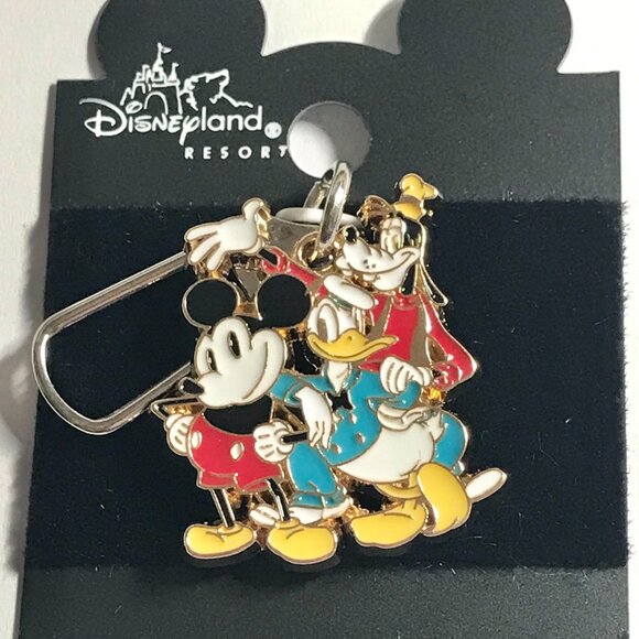 Disney Goofy Donald Duck Mickey Mouse Zipper Pull Keychain Purse Charm Backpack - Picture 2 of 9